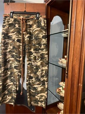 Oh Women’s Straight-Leg Camo Jeans in Olive, Tan and Black